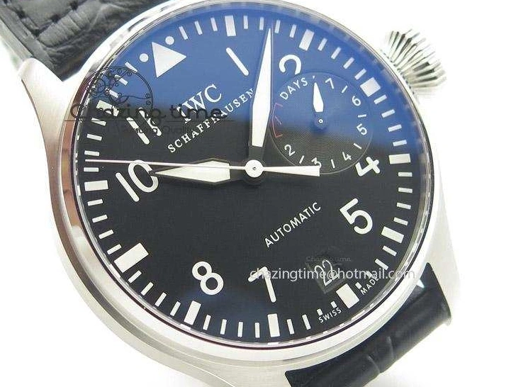 MIROTIME 0717 Timeless Big Pilot Real PR IW500901 ZF 1:1 Best Edition On Black Leather Strap A 7340